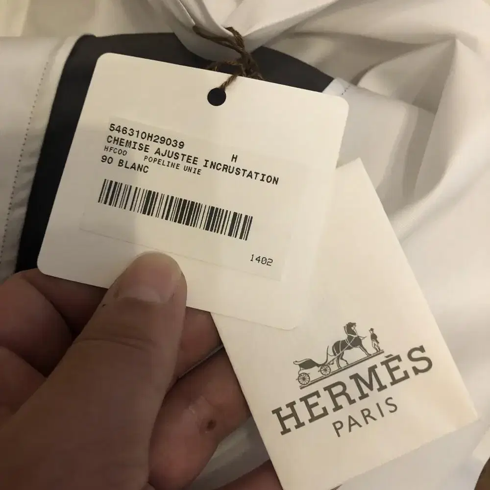 HERMES 에르메스 셔츠(코튼)39-15 1/2 사이즈-해외발송