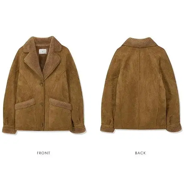 Le 무스탕 shearling collar mustang jacket