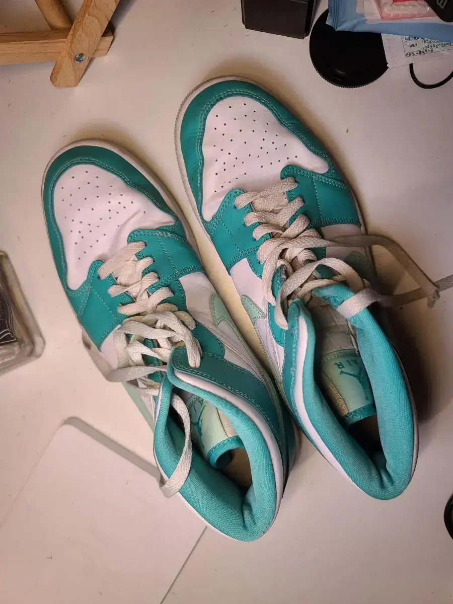 Jordan 1 Mid Washed Teal Mint Foam