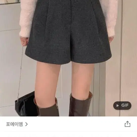 포에이엠 모직반바지 울 반바지 겨울 반바지 사이즈M