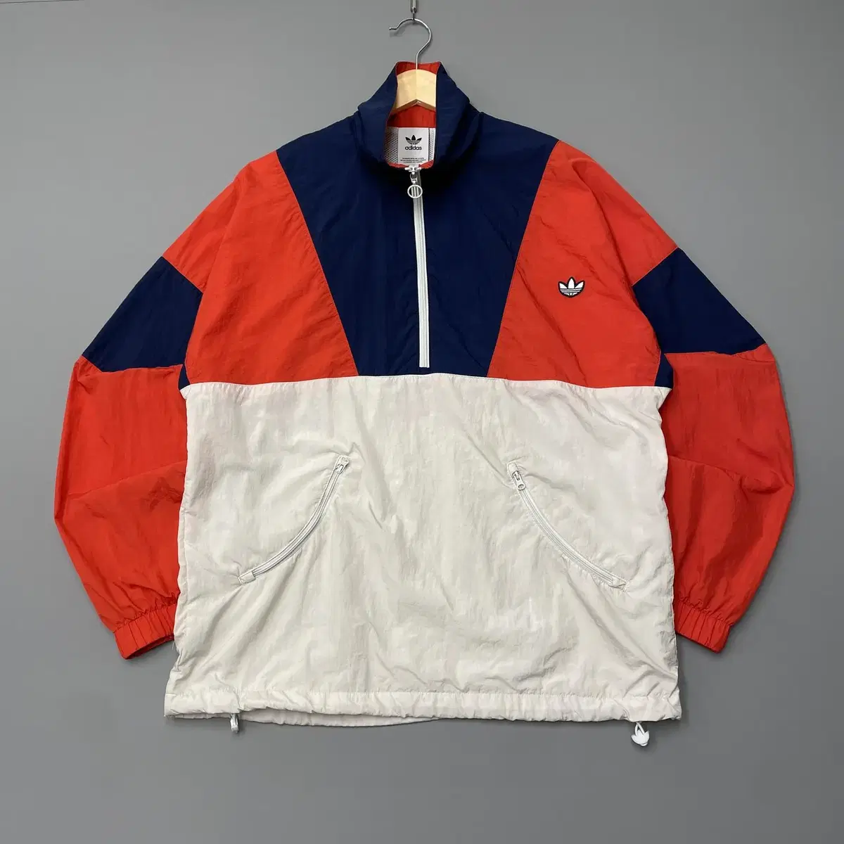 Adidas Big Logo Oldschool Colorblocked Windbreaker Anorak M [032104].