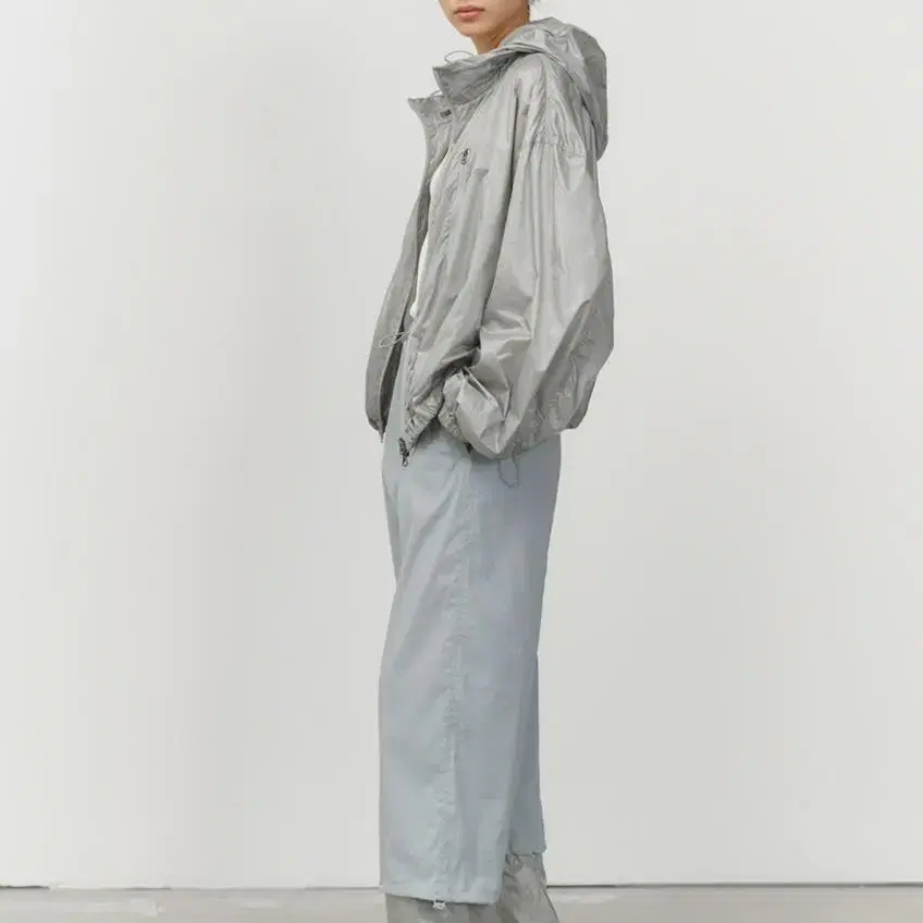 아모멘토 DRAWSTRING LAYERED PANTS_GREY MINT