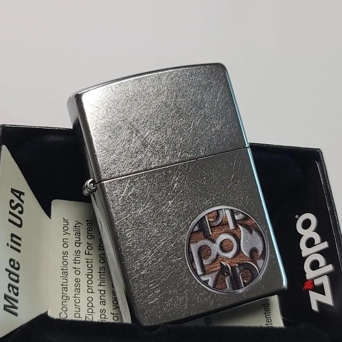 미개봉 정품 29872 ZIPPO BUTTON LOGO 새 지포라이터