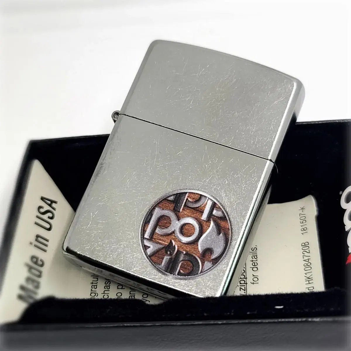 미개봉 정품 29872 ZIPPO BUTTON LOGO 새 지포라이터