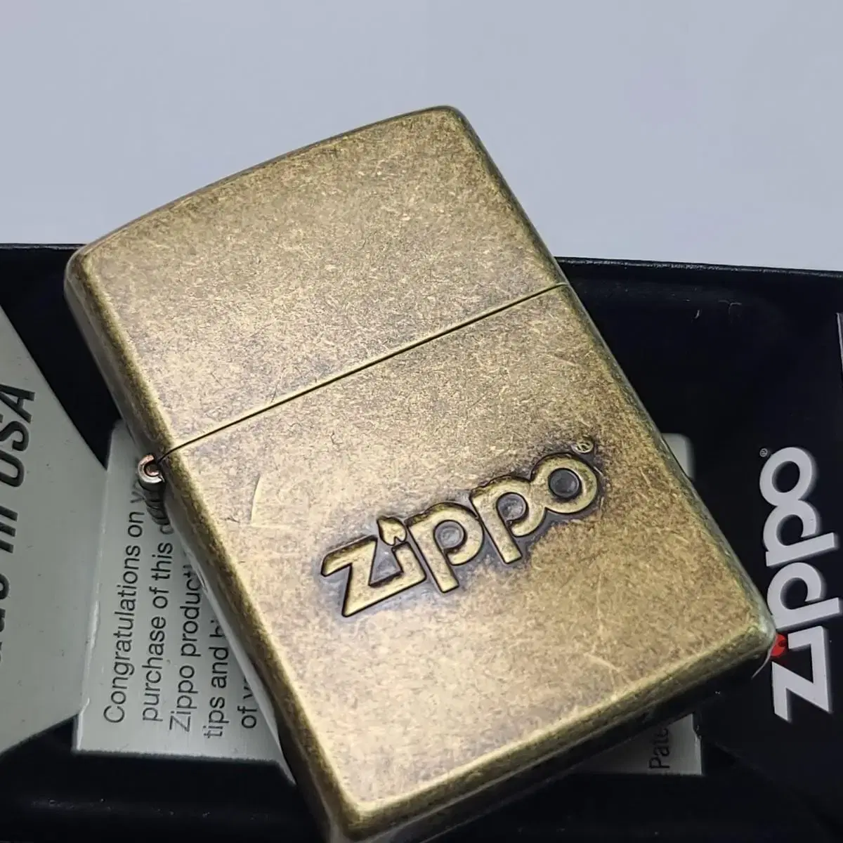 미개봉 정품 ZIPPO STSMP ANTI BRASS 새 지포라이터