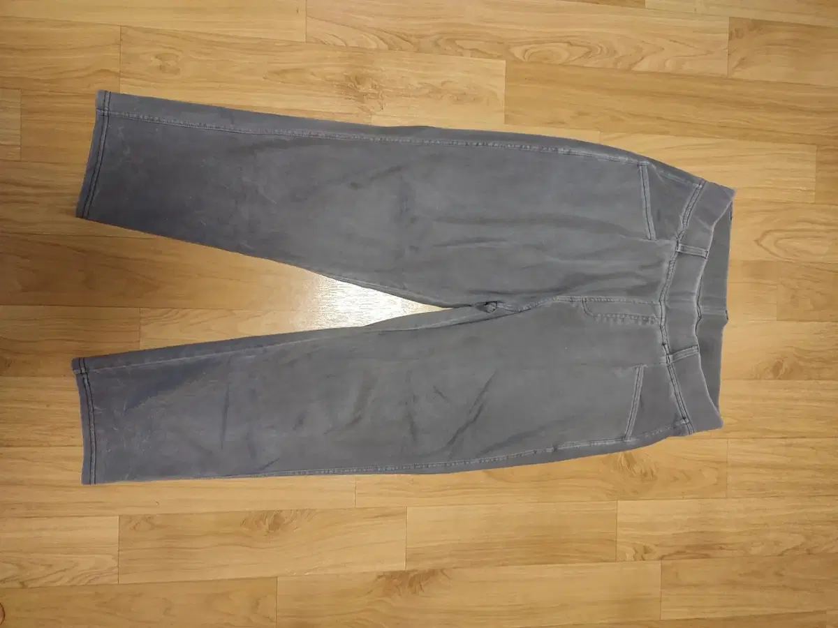 Garment-dyed Banded Denim Pants