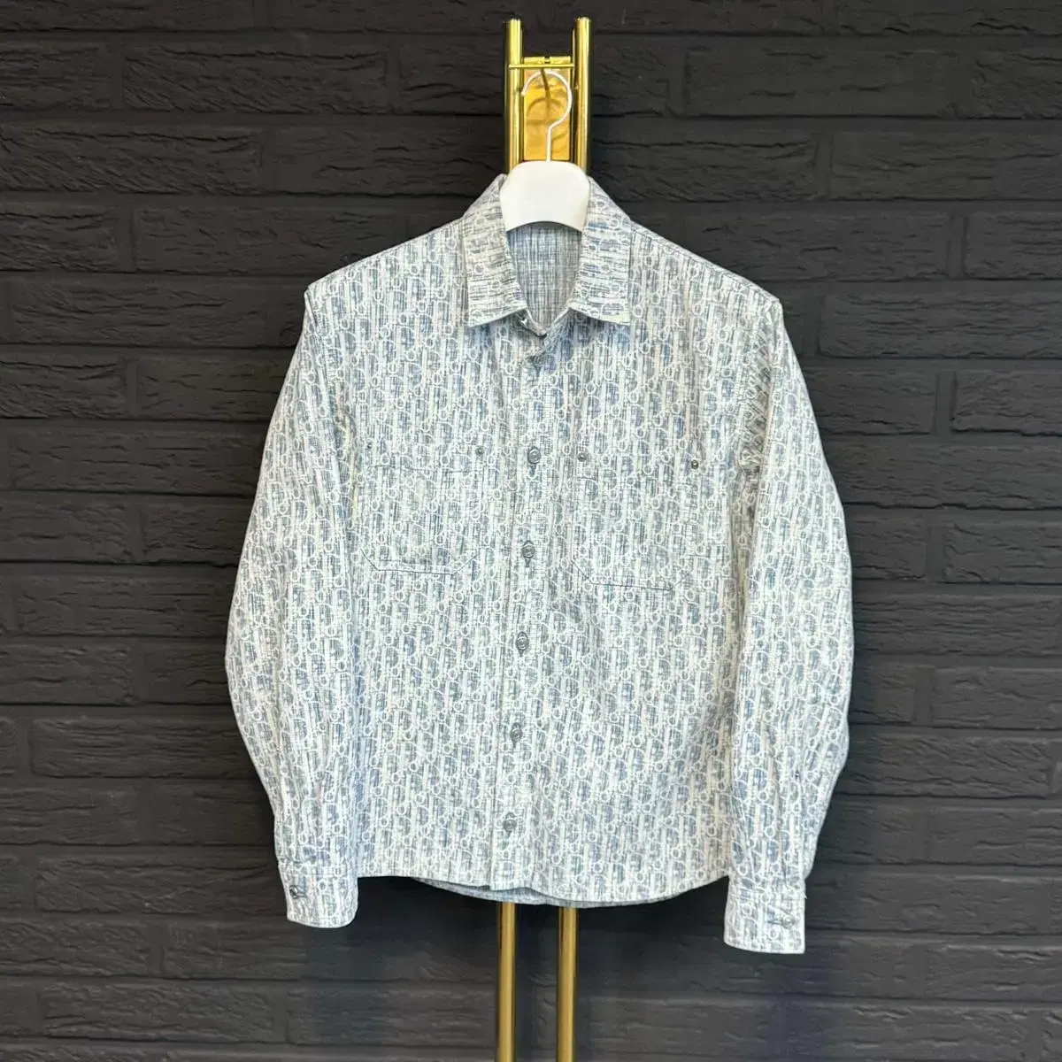 [37] Dior Oblique Kasuri Denim Shirt Jacket