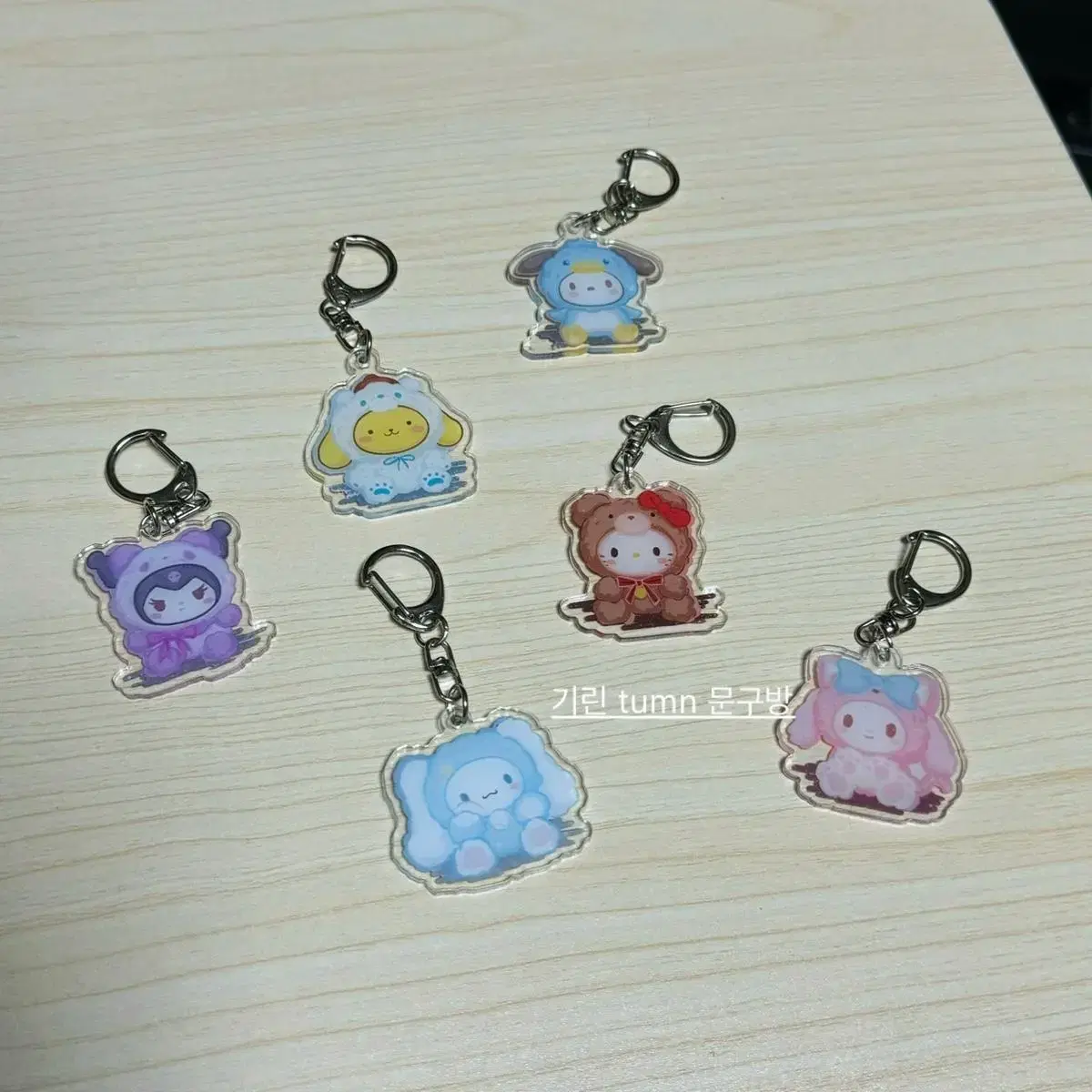 Cutie Animal Pajamas Sanrio acrylic Keyring