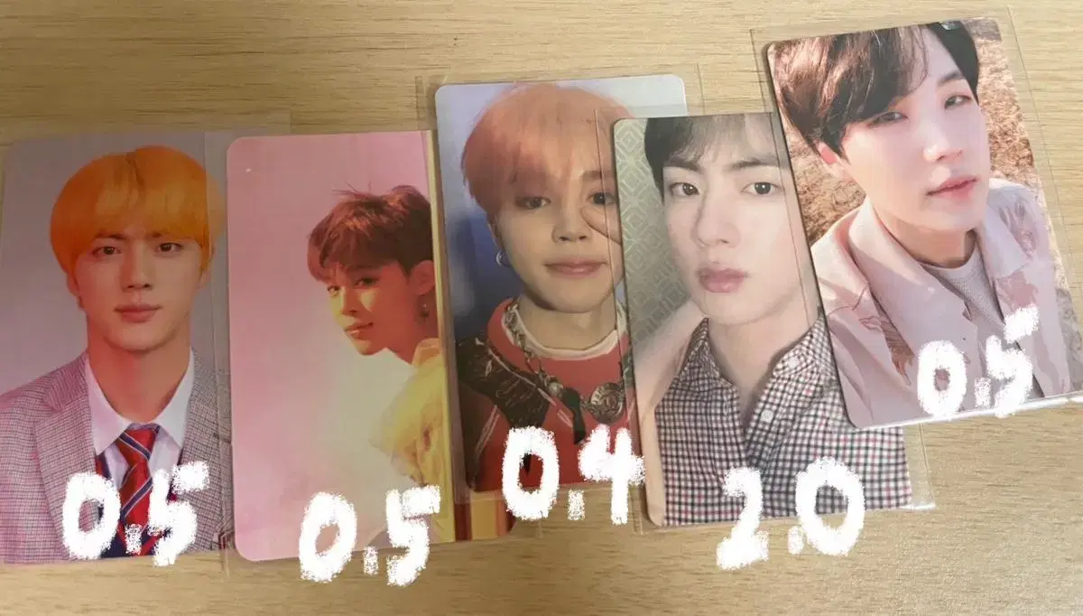 bangtan seokjin jimin yoon photocard sells