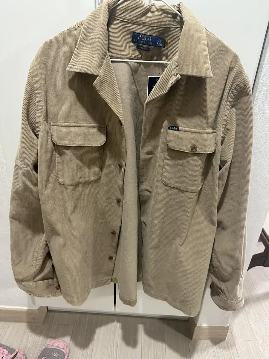 Polo Ralph Lauren Corduroy Shirt Jacket Tan L New