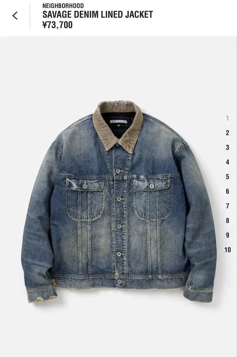 [L] NAVER Hooded 23AW Savage Denim Line Jacket