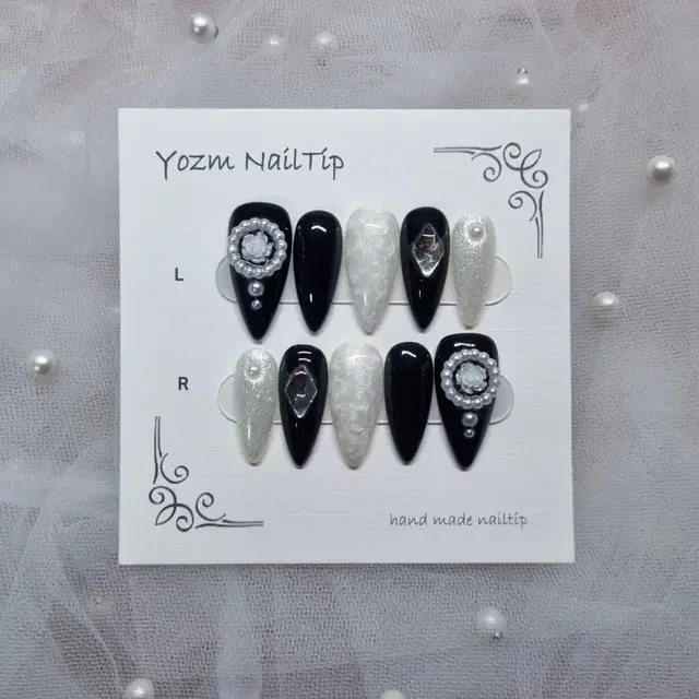 Yozm NailTip 블랙쉘진주