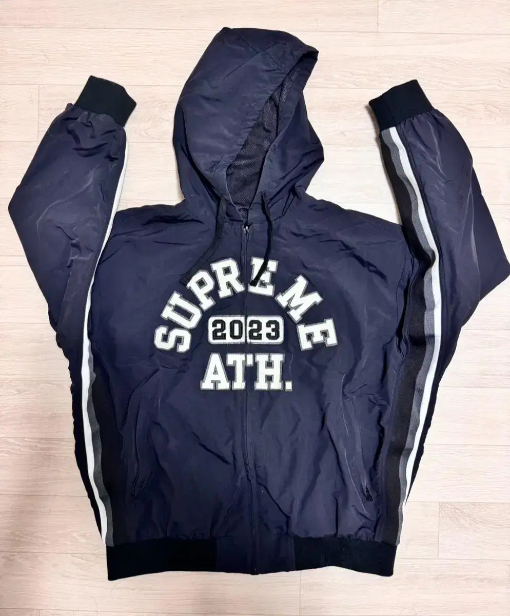 Supreme Appliqué Hooded Track Jacket for sale!