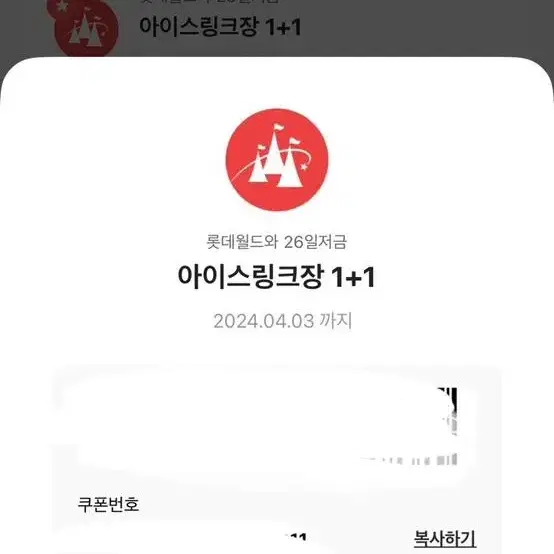 롯데월드 종일권,아이스링크장1+1