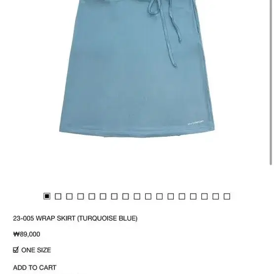 지초이 23-005 WRAP SKIRT (TURQUOISE BLUE)