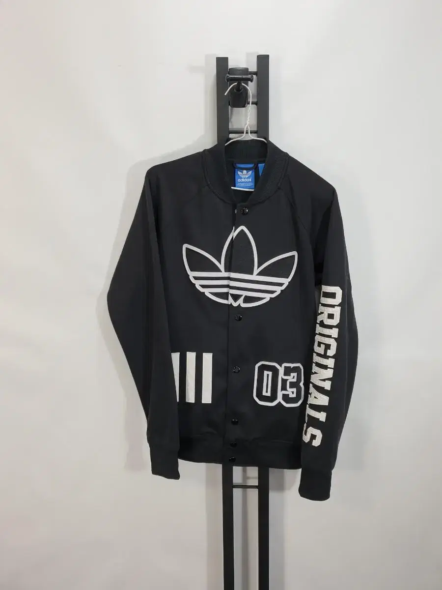 adidas Jersey Big Logo Patch Track Top Black 90