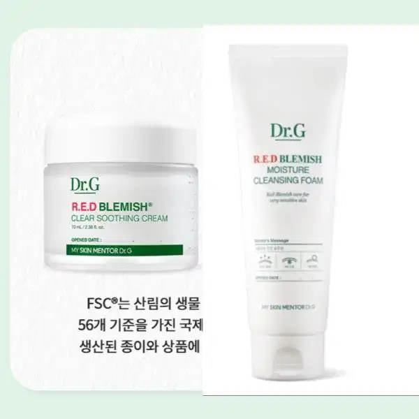 닥터디 레드 블레미쉬 클리어 수분크림(+모이스처 클렌징 폼 150ml)