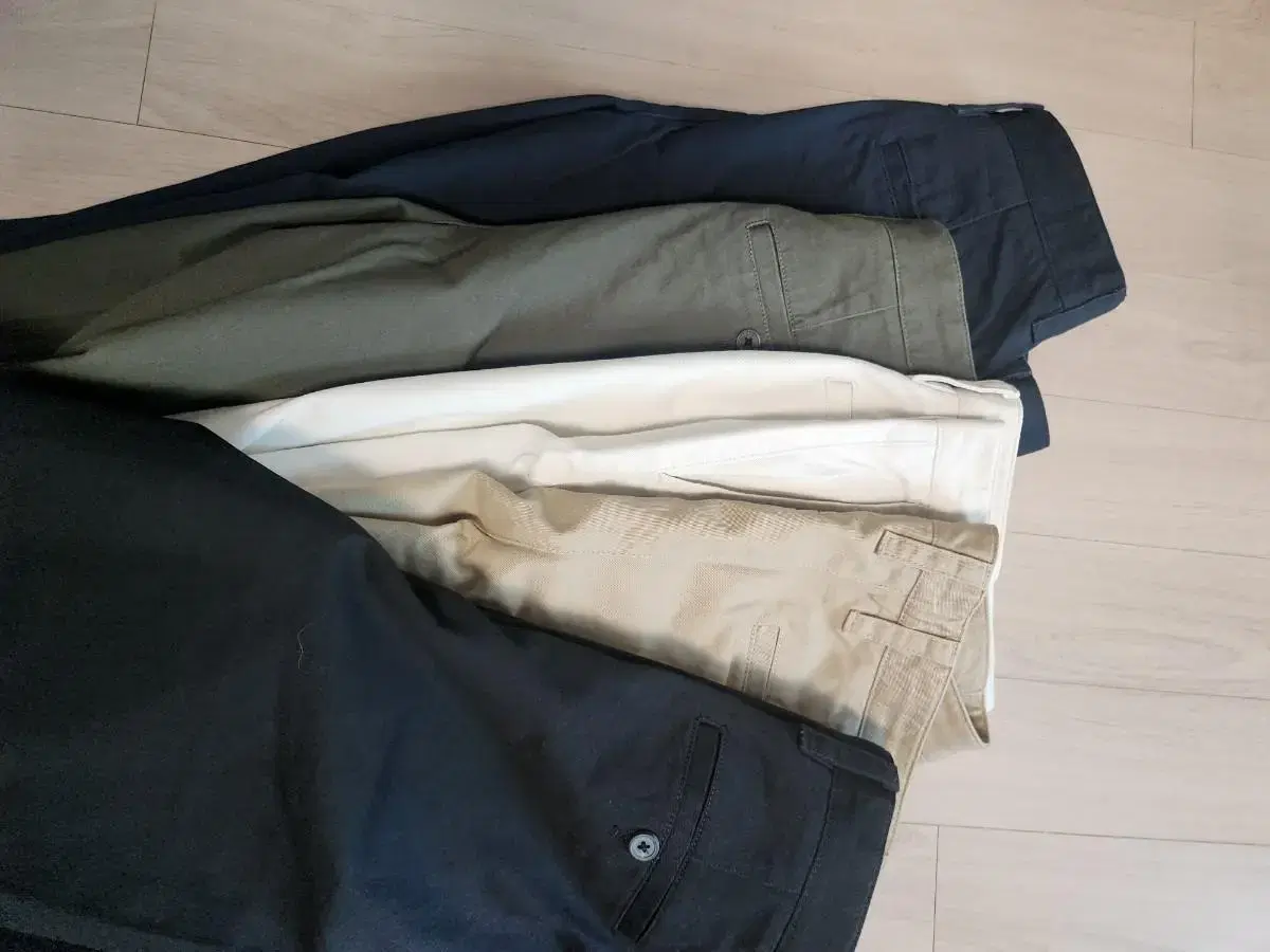 Plain Wide Chinos Size 28 New