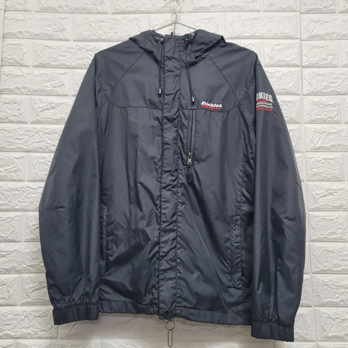 90-(Dickies)디키즈 후드집업 블랙 바람막이