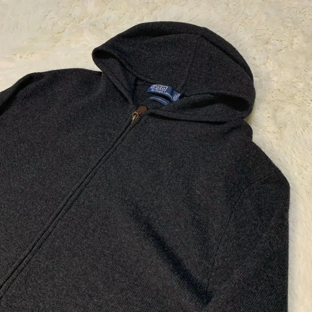 [XL] Ralph Lauren Polo Lambswool Hooded Zip Up (2-Way)