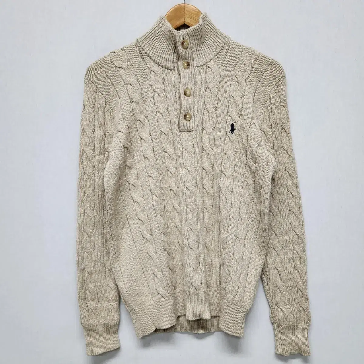 Polo Ralph Lauren Silk-blend henry neck pretzel knit