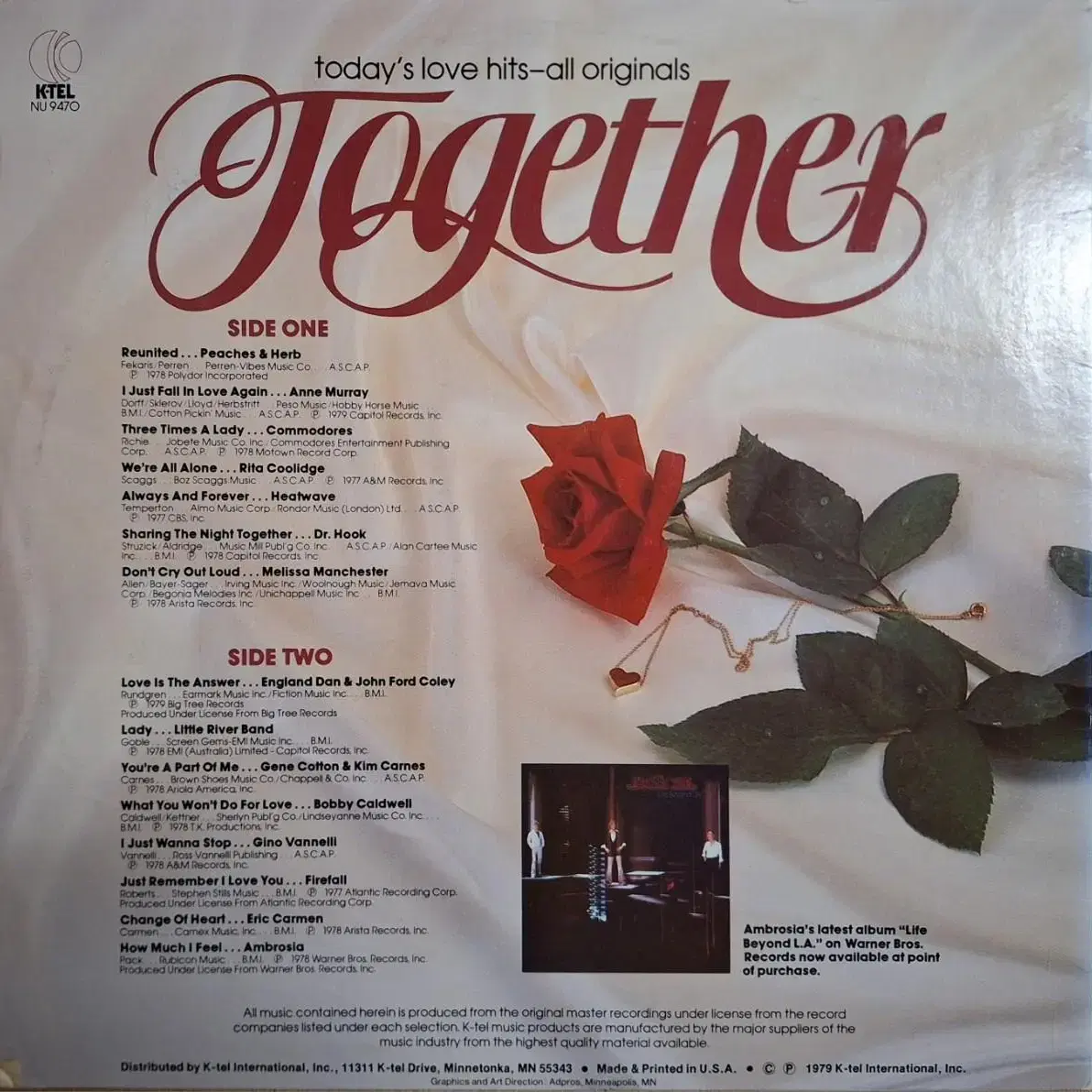 Today's love hits - all Originals LP