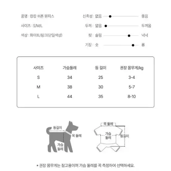 강아지옷 강아지의류 캉캉 쉬폰원피스 새상품