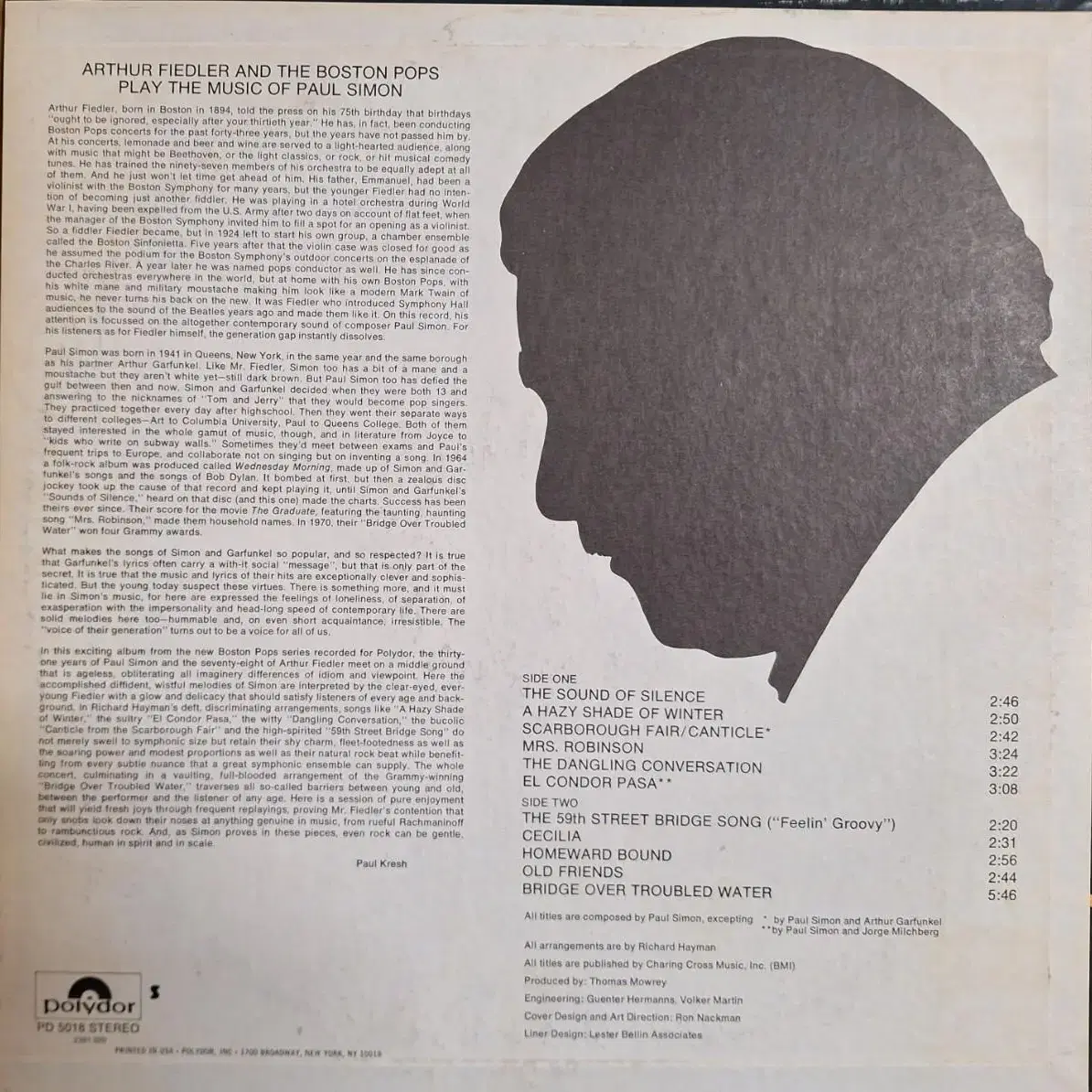 미국원반/Arthur Fiedler & the Boston Pops LP