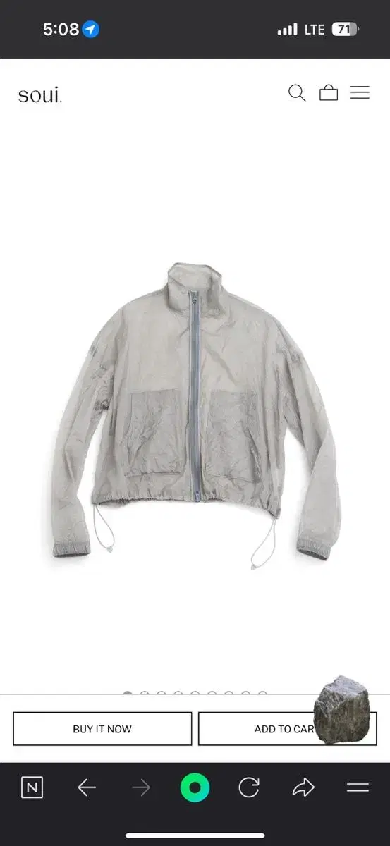 해칭룸 bolero jacket creased light grey 4사이