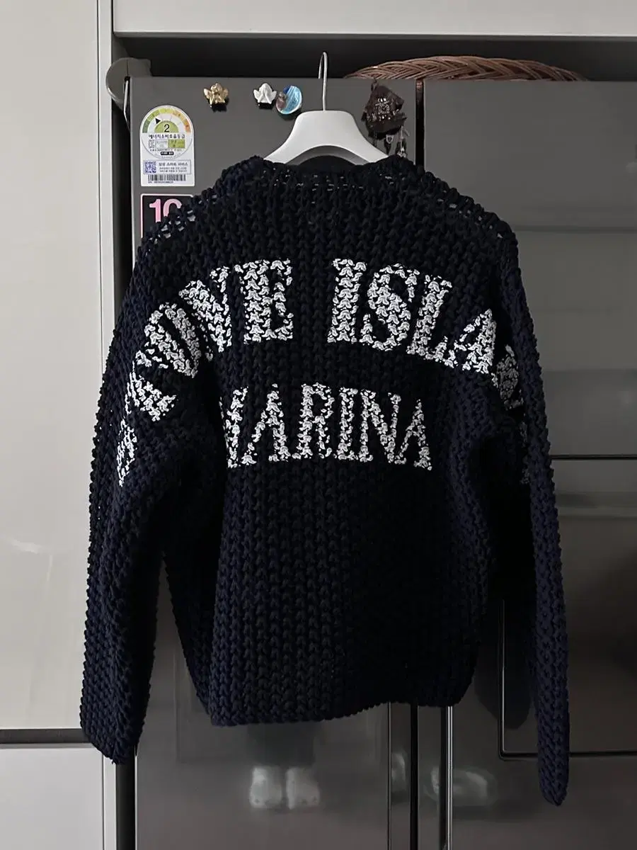 (L) Stone Island FW23 Marina Rope Knit Dark Navy