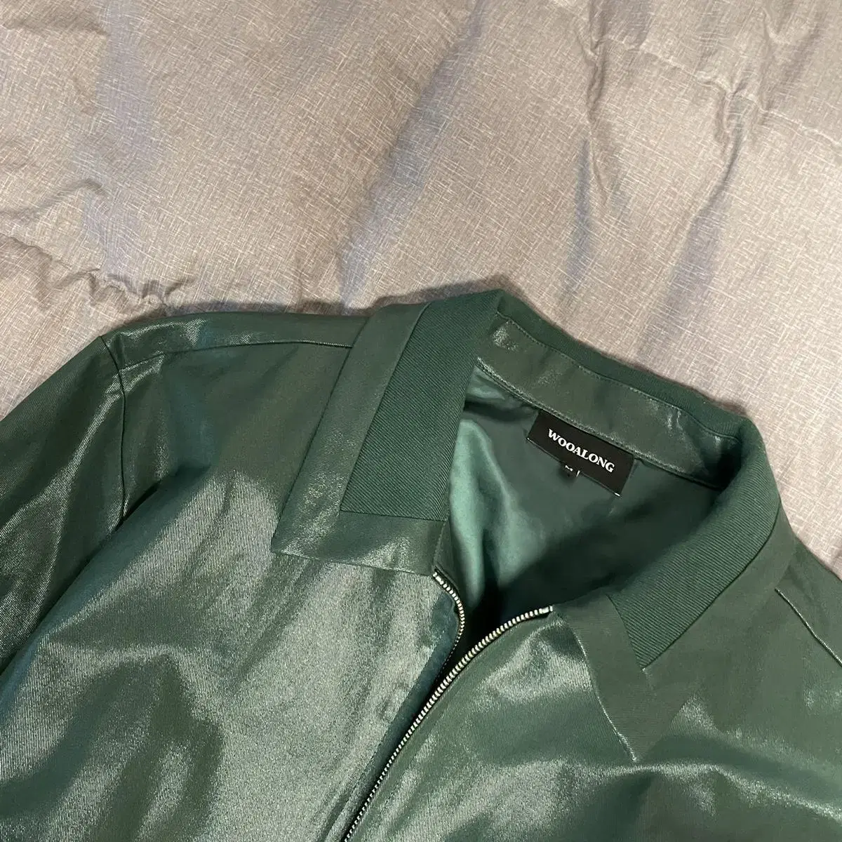 ジャケット WOOALONG Over fit twill cotton jacket DARK GREEN WOOALONG | 우알롱 [M] UALONG Overcoat Twill Cotton Jacket