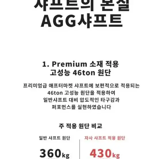 AGG 드라이버샤프트