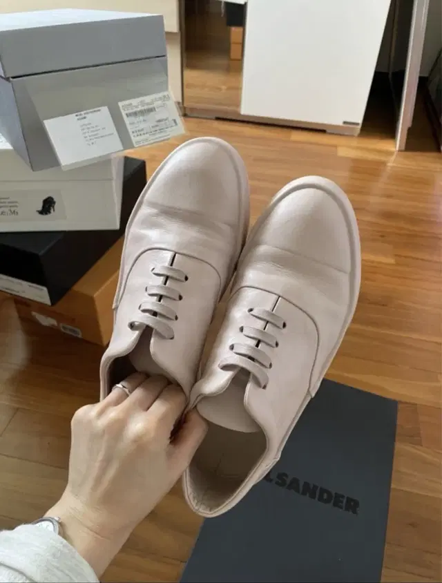 Jil sander 질샌더 레더 스니커즈 36