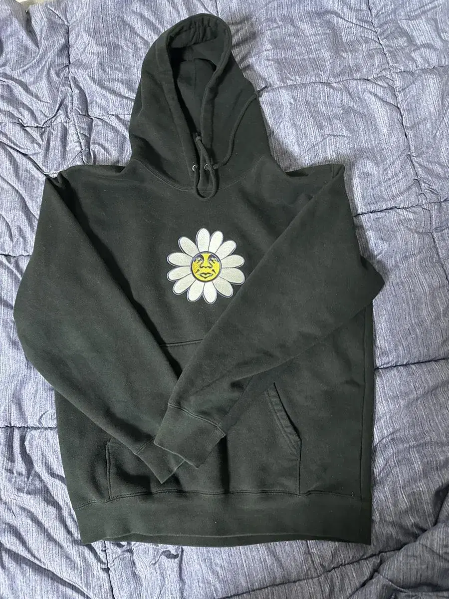 Obey Flower Hoodie (M) Black