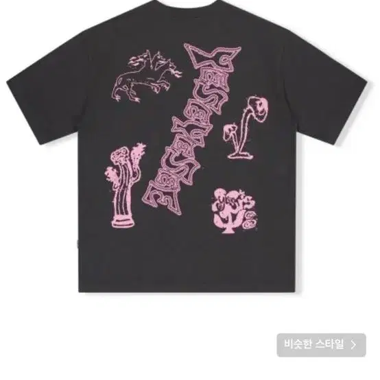 [L]예쓰아이씨 Y.E.S Doodle Tee Gun Metal 새상품