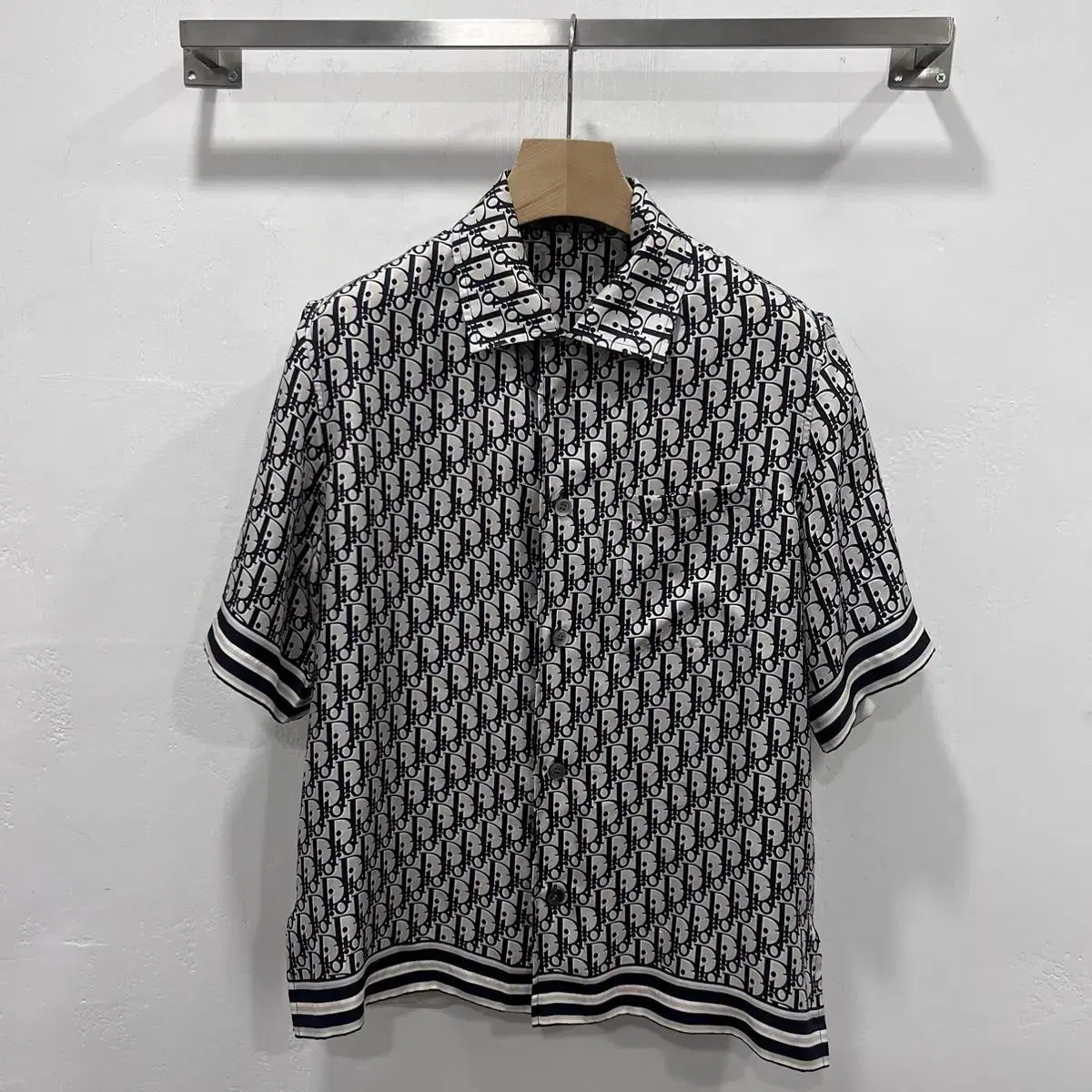 Dior Oblique Silk Short Sleeve Shirt 23SS / 38