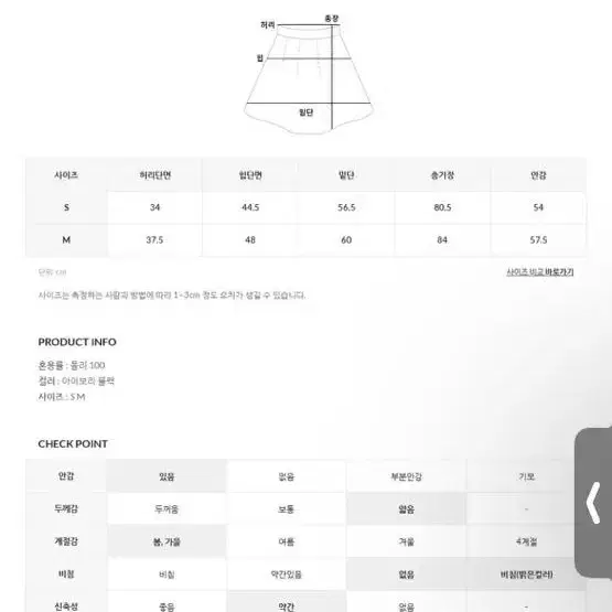 언더비 도트 스커트 블랙/M