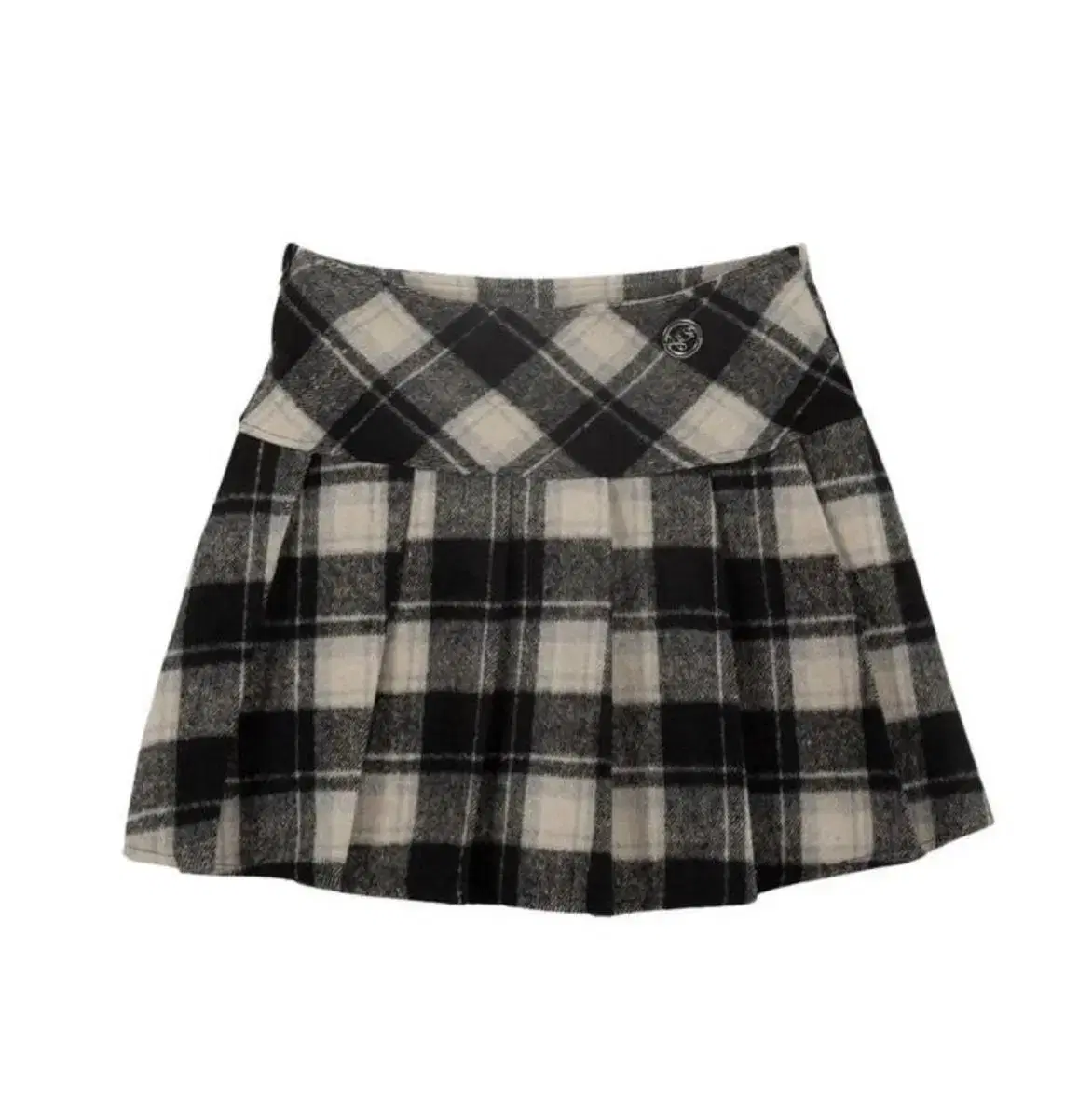 릿킴 check pleats mini skirt m