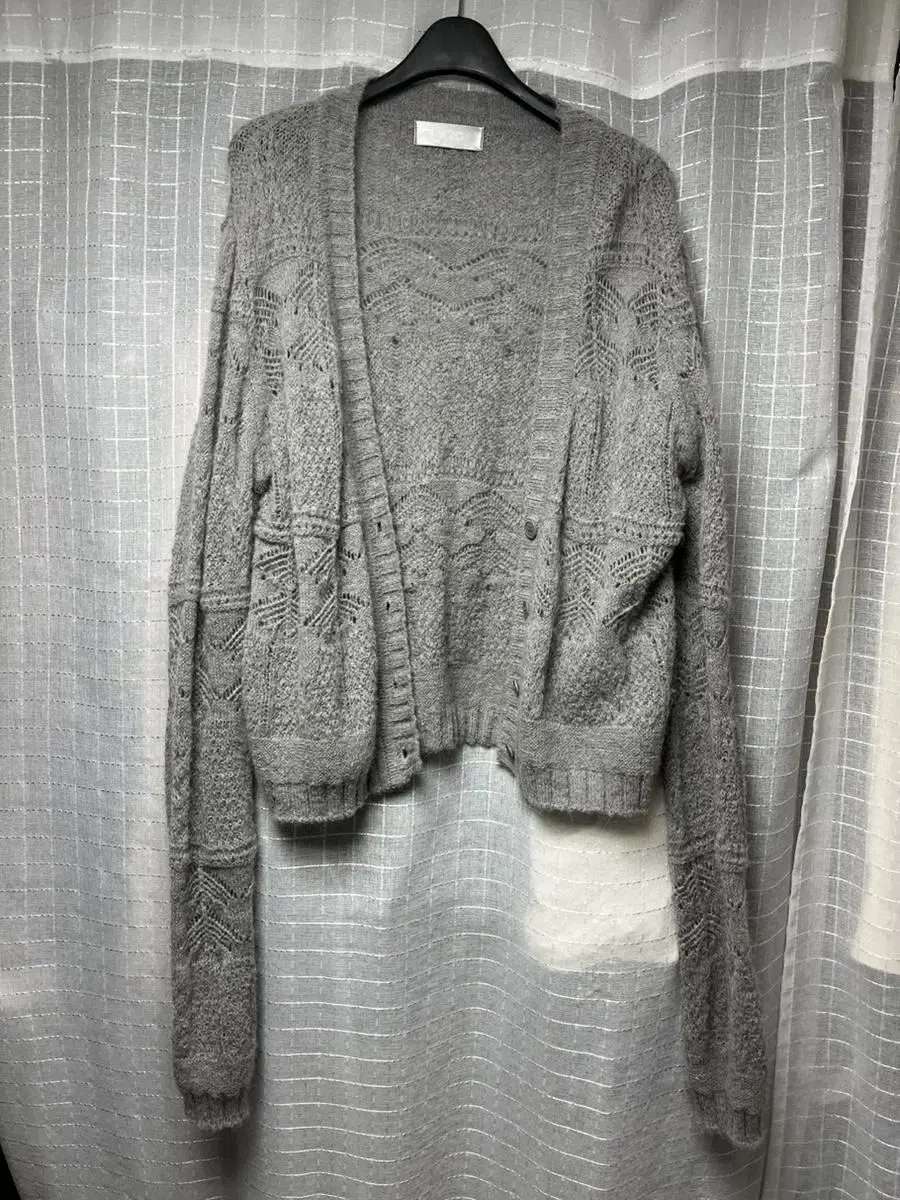 Alpaca Knit Cardigan Set-up (Grey)