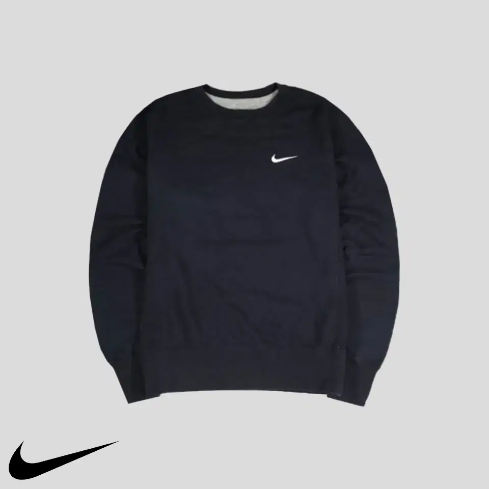 Nike Pigment Black White 100% Cotton Sweat Crewneck Men's T-Shirt