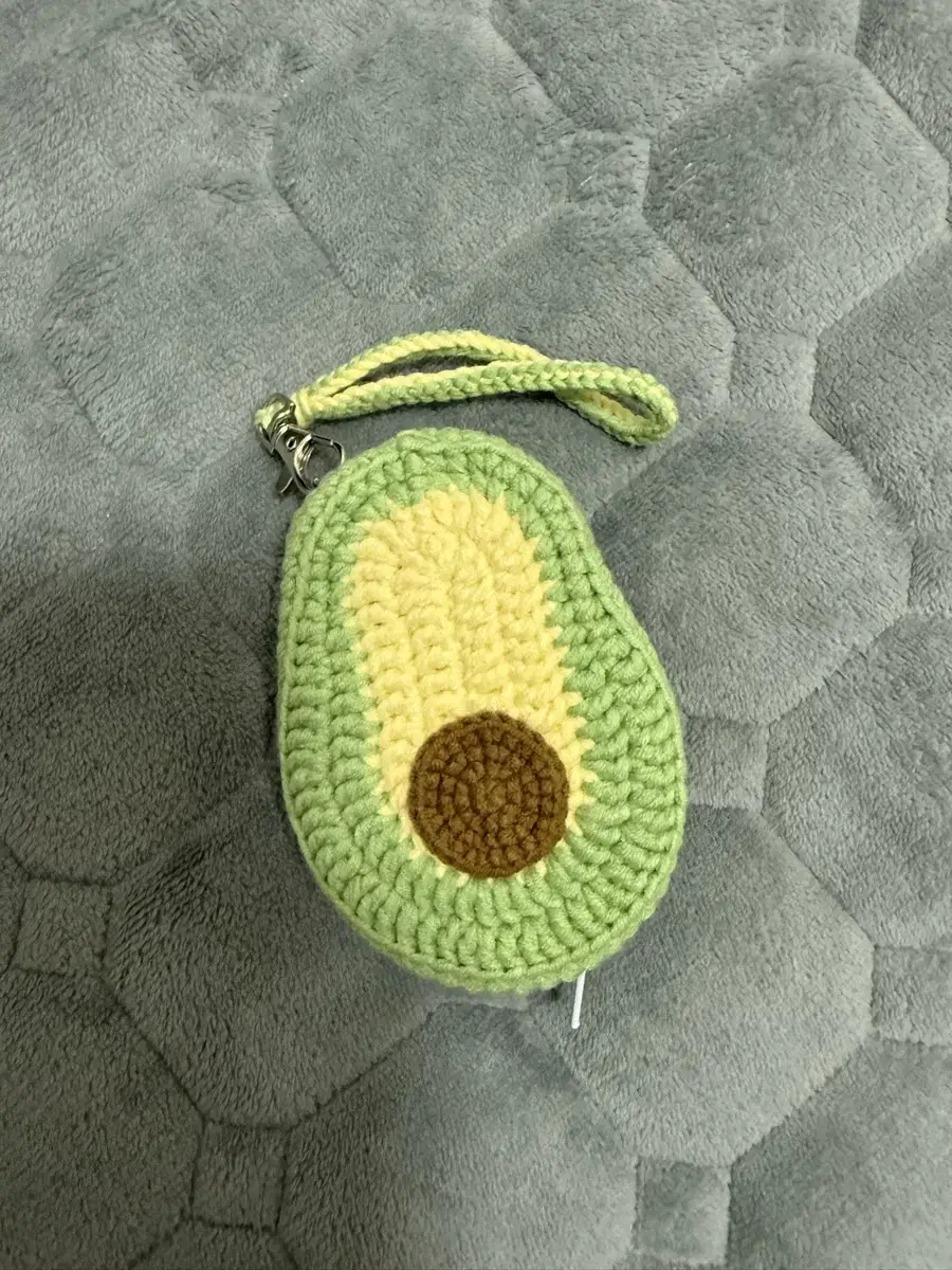 Handmade crocheted avocado knitting coin purse kard wallet