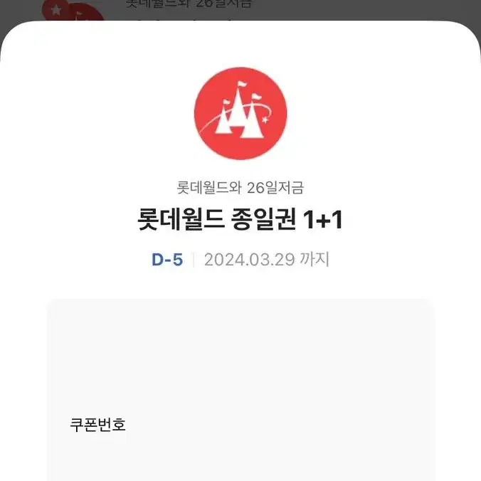 롯데월드 종일권