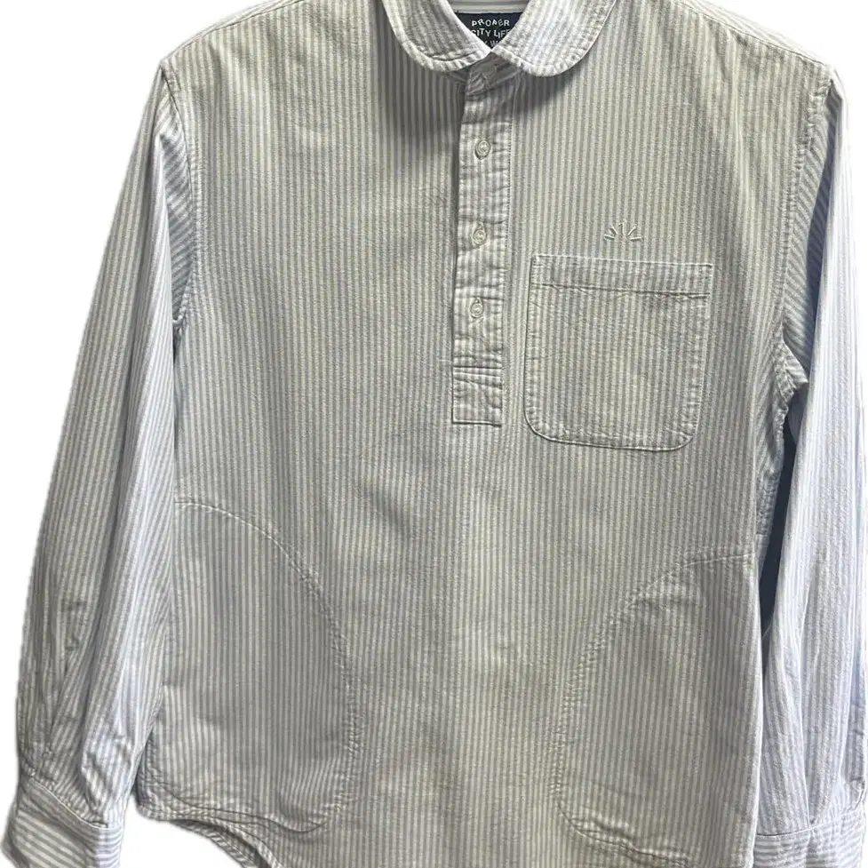 [A1]Round Collar Pull-over Shirts (Strip