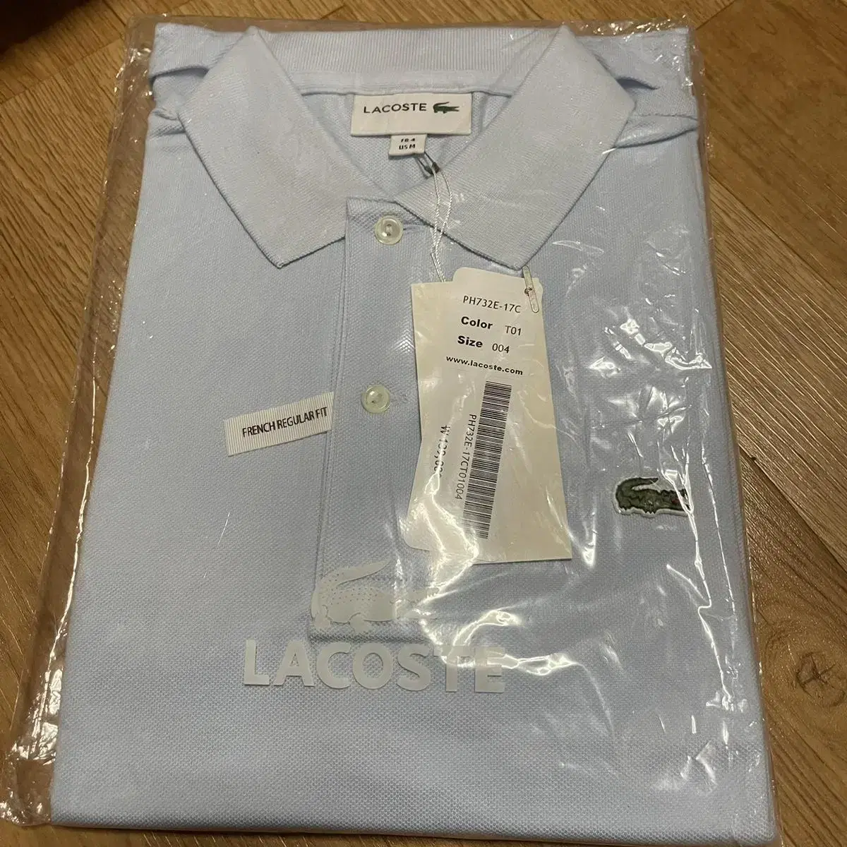 Lacoste French regular fit karati pastel bloo 100 size long sleeve