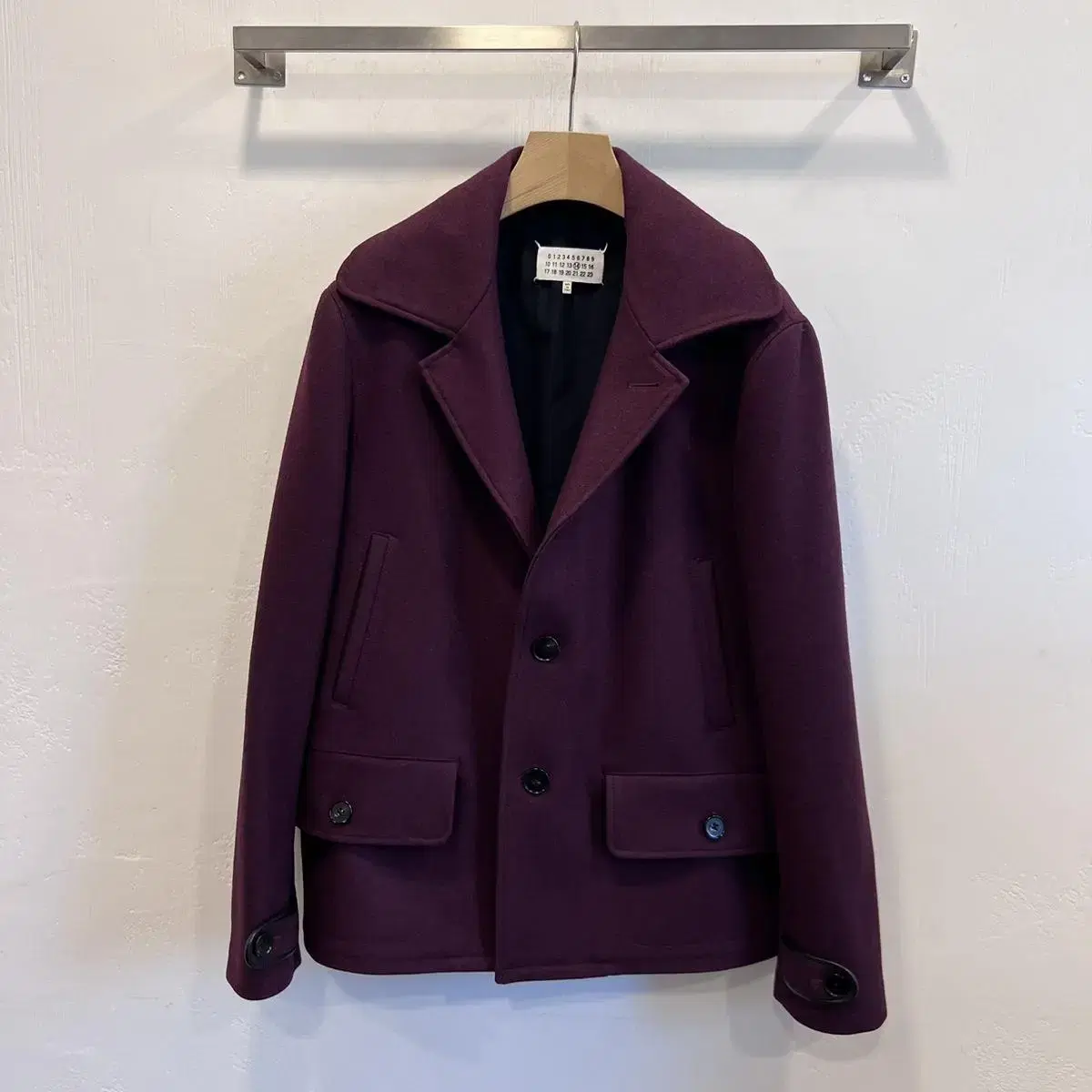 Margiela Burgundy Peacoat / 48