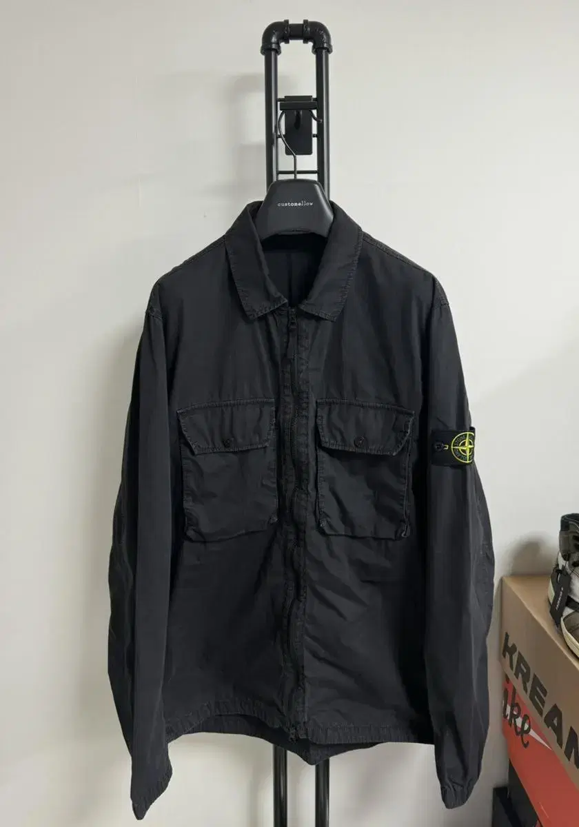 (XXL)Stone Island Garment Dying Wash Jacket Black