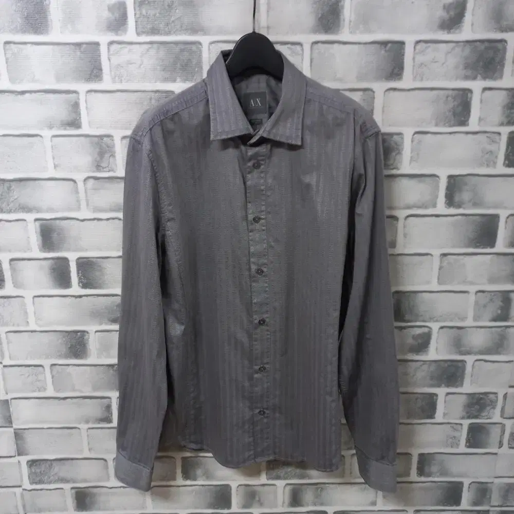 3-24/Armani Exchange Gray Patterned Shirt Men