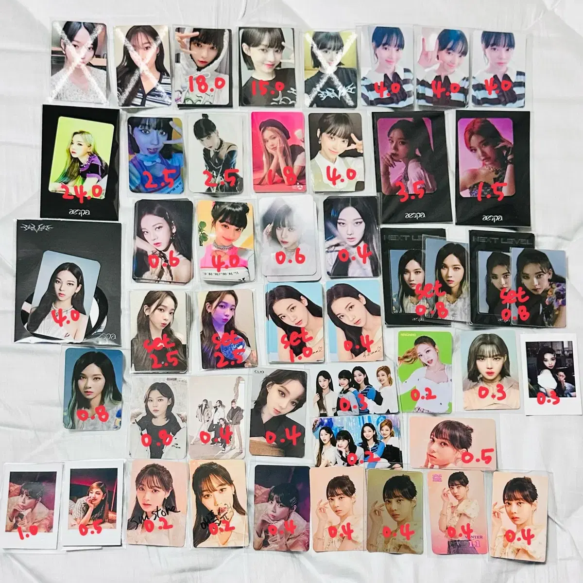 Aespa winter karina ningning giselle Photocard pre-order benefit unreleased photocard WTS