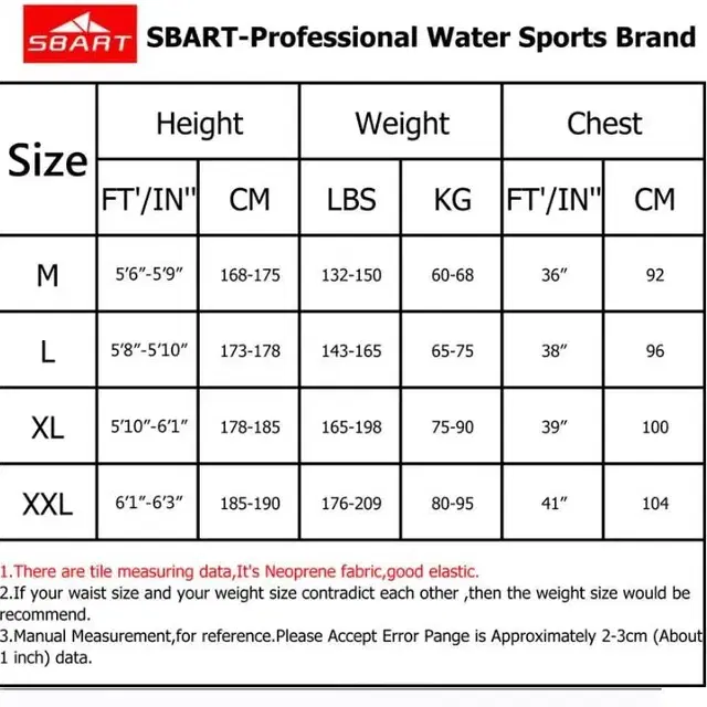 SBART 전문가용 네오프렌 잠수복 세트 스피어피싱 수영 수중 다이빙 장