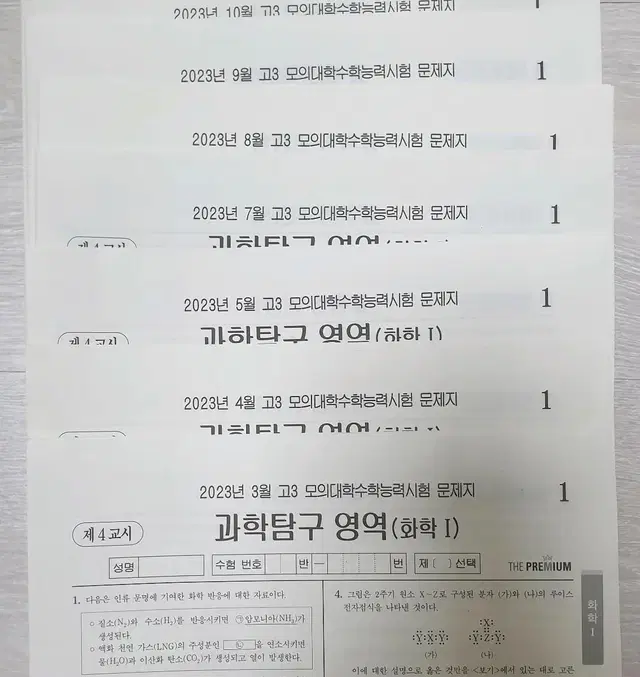 (2024수능 대비) 화학1 더프리미엄+이투스전국 15회분